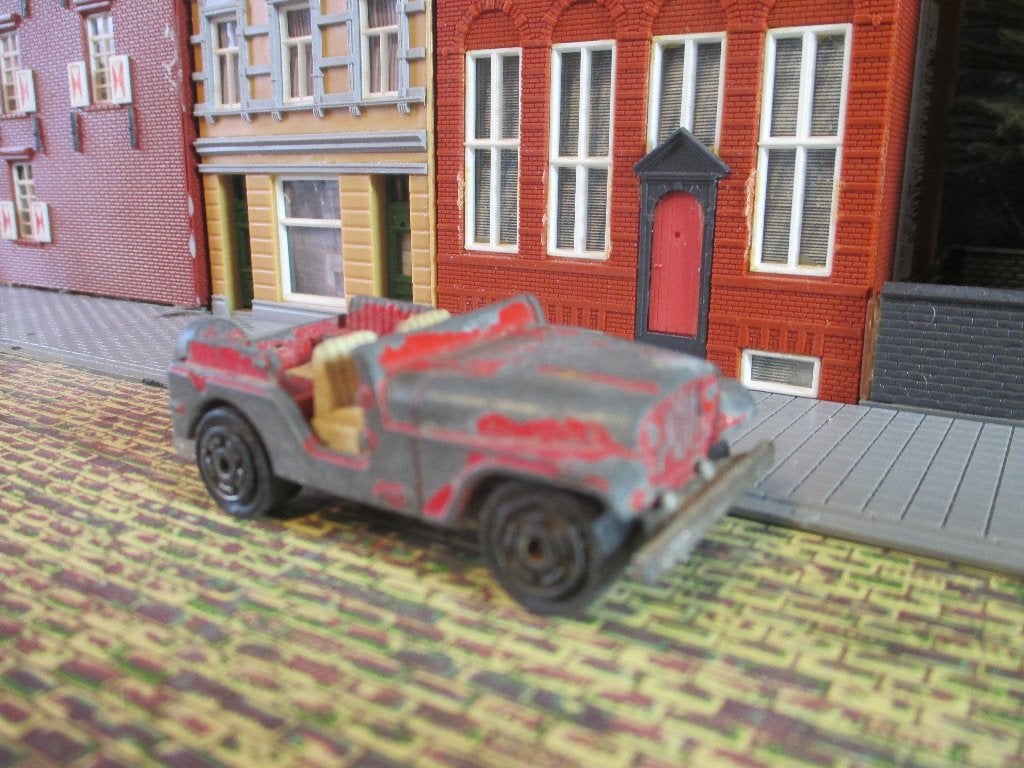 1:64 Jeep CJ-5 - Majorette Restauratie-object, Ophalen of Verzenden, Gebruikt, Auto