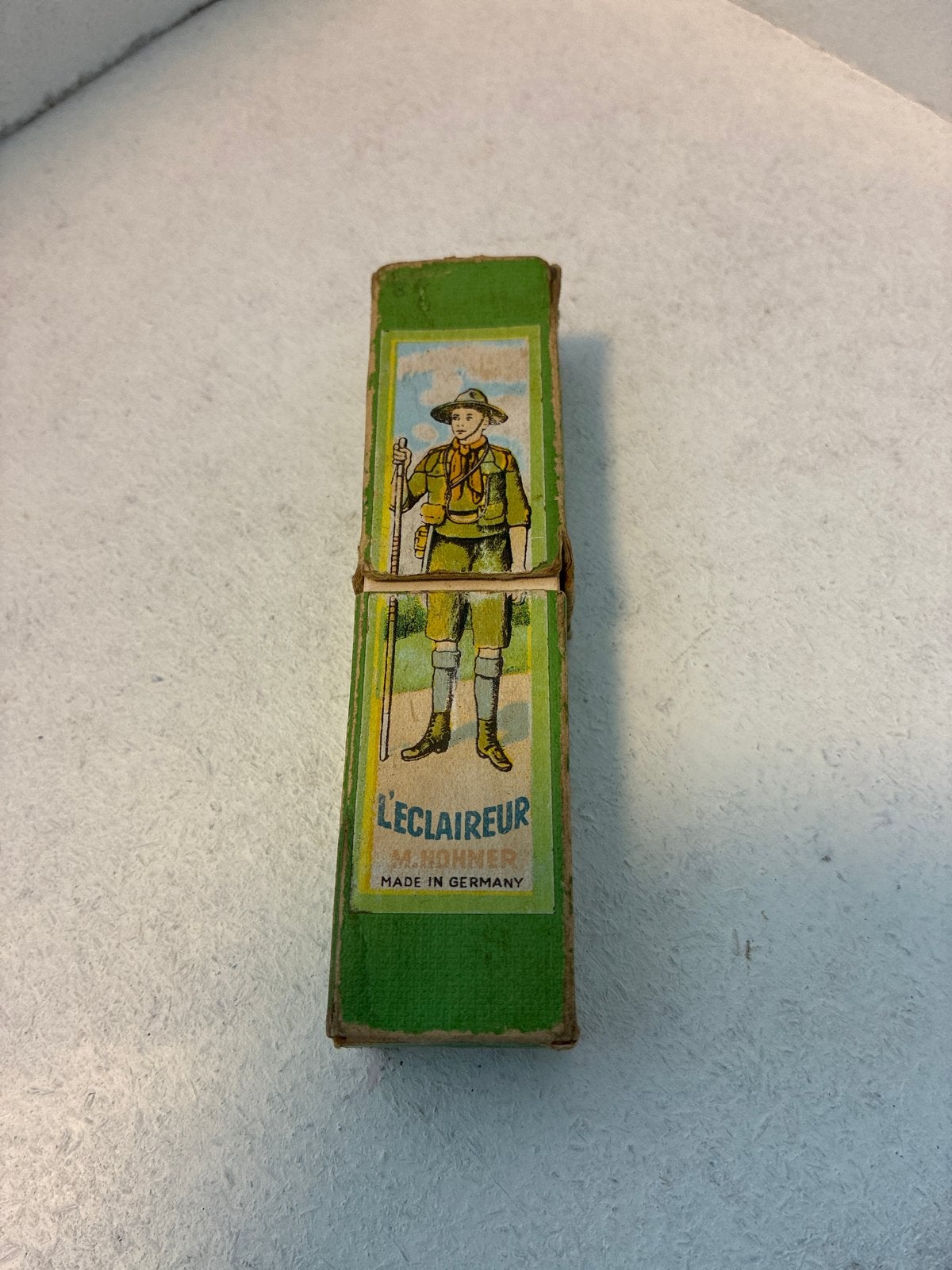 Vintage M. Hohner 'Leclaireur' mondharmonica met doosje, Muziek en Instrumenten, Gebruikt, Overige typen, Ophalen of Verzenden