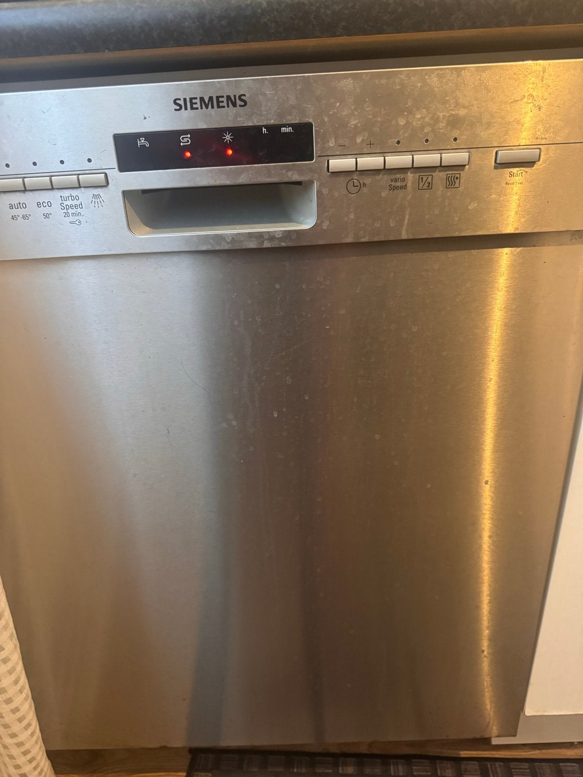 Siemens vaatwasser - RVS - Goede staat, Witgoed en Apparatuur, Vaatwasmachines, Ophalen, Gebruikt, 60 cm of meer, Eco programma