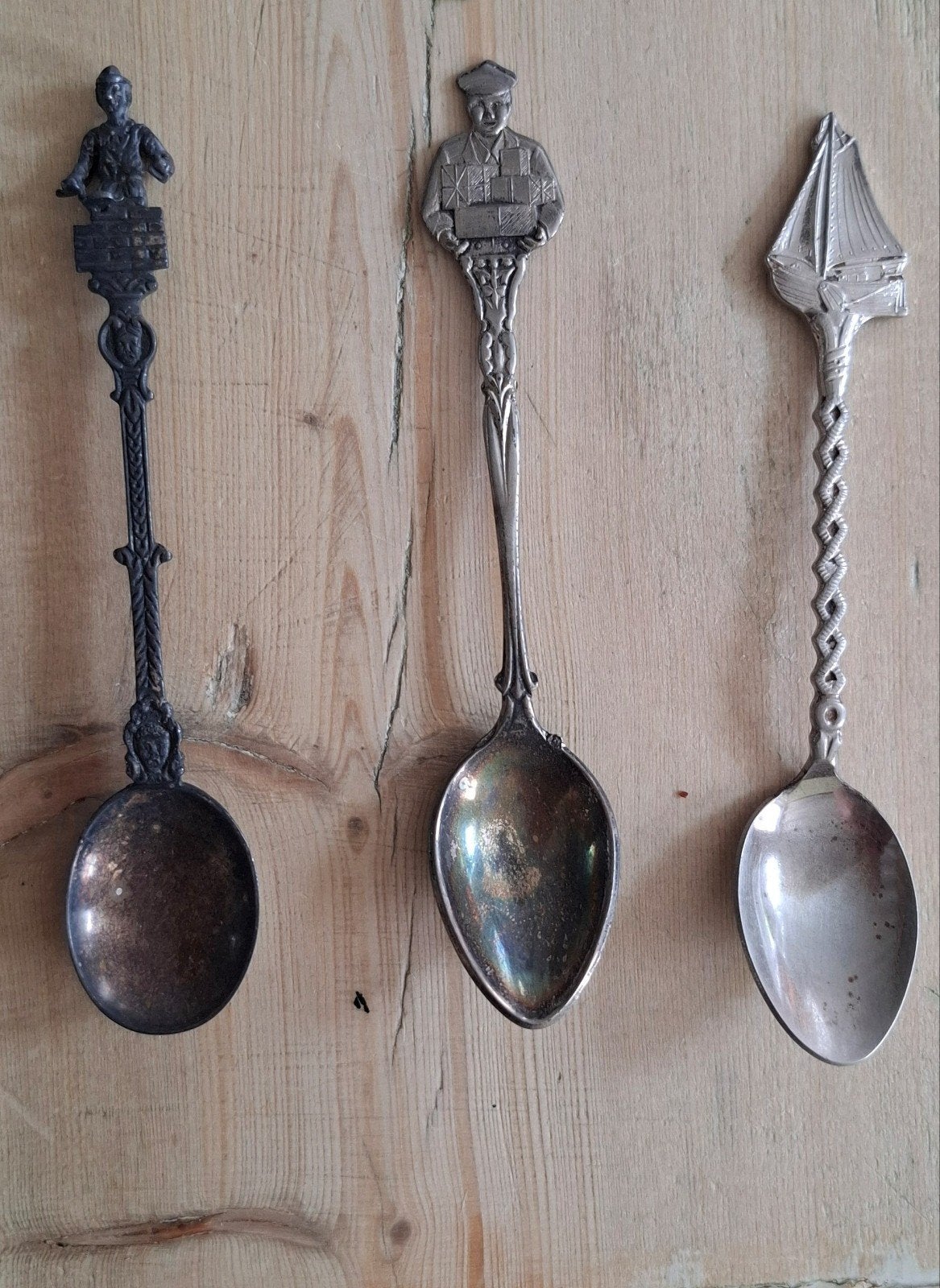 3 zilveren lepeltjes, Ophalen of Verzenden