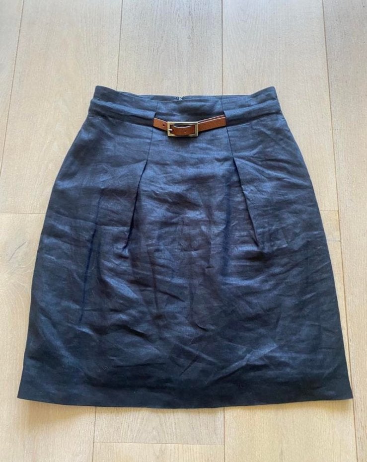 Linnen rok natan 40 nieuwstaat, Maat 38/40 (M), Blauw, Ophalen of Verzenden, Zo goed als nieuw