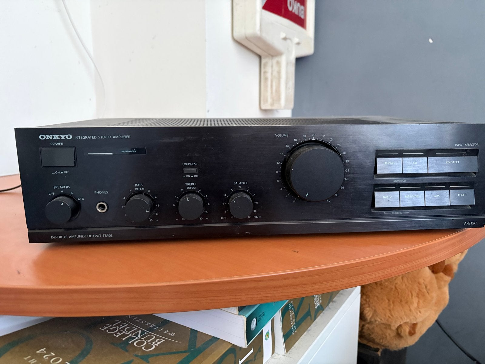 Onkyo A-8130 Stereo Versterker, Gebruikt, Ophalen of Verzenden, 120 watt of meer, Stereo