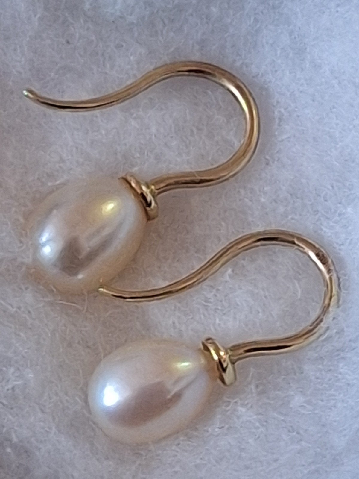 14 karaat gouden parel oorbellen, Sieraden, Tassen en Uiterlijk, Hangers, Verzenden, Zo goed als nieuw, Goud