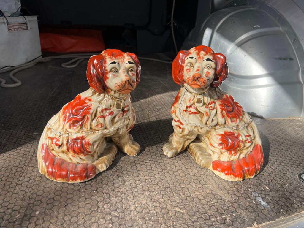 Vintage Staffordshire Honden Beelden, Antiek en Kunst, Ophalen of Verzenden