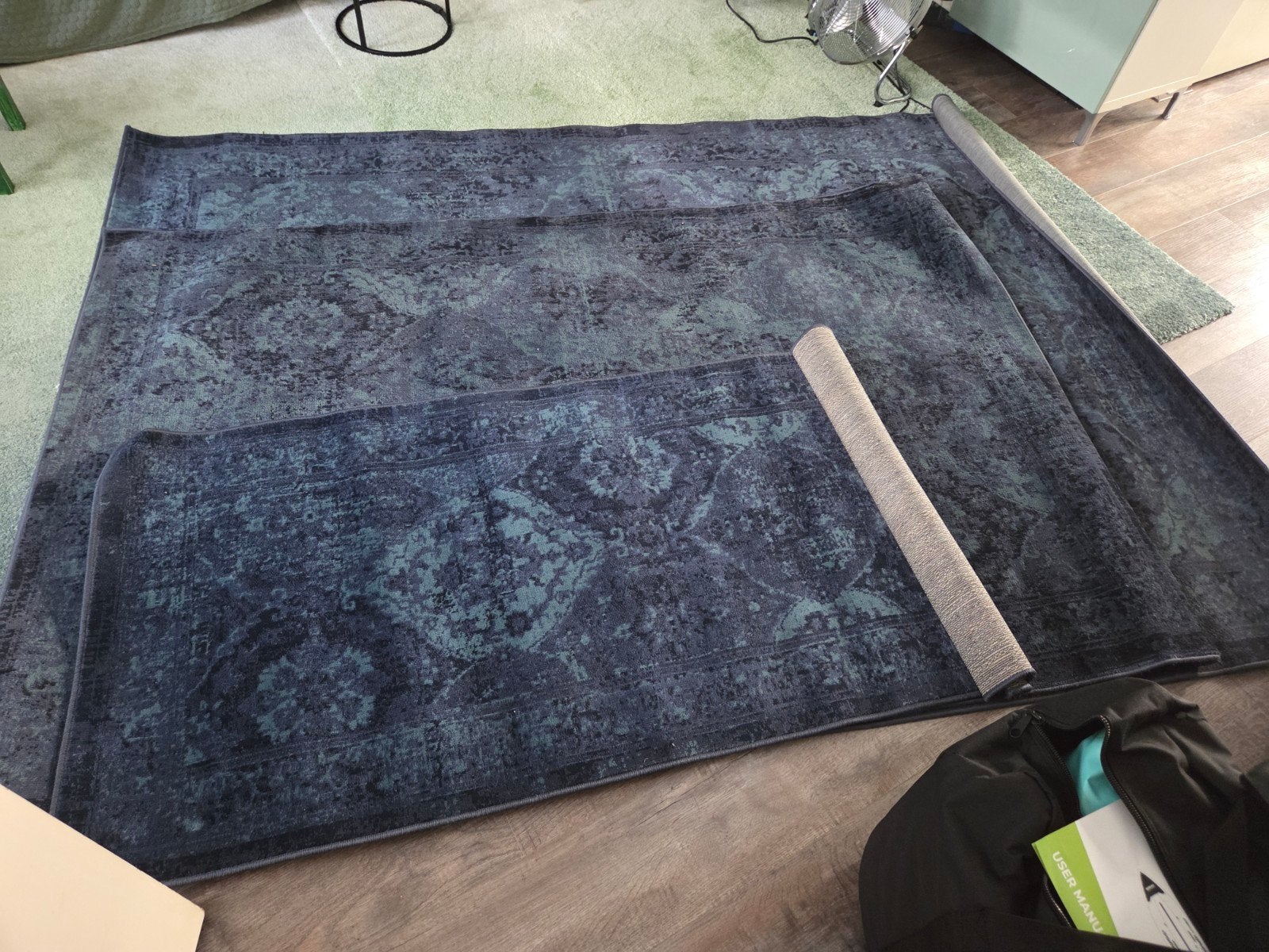 vonsbak vloerkleed 3x ikea blauw zgan ook los te koop, Ophalen, Zo goed als nieuw