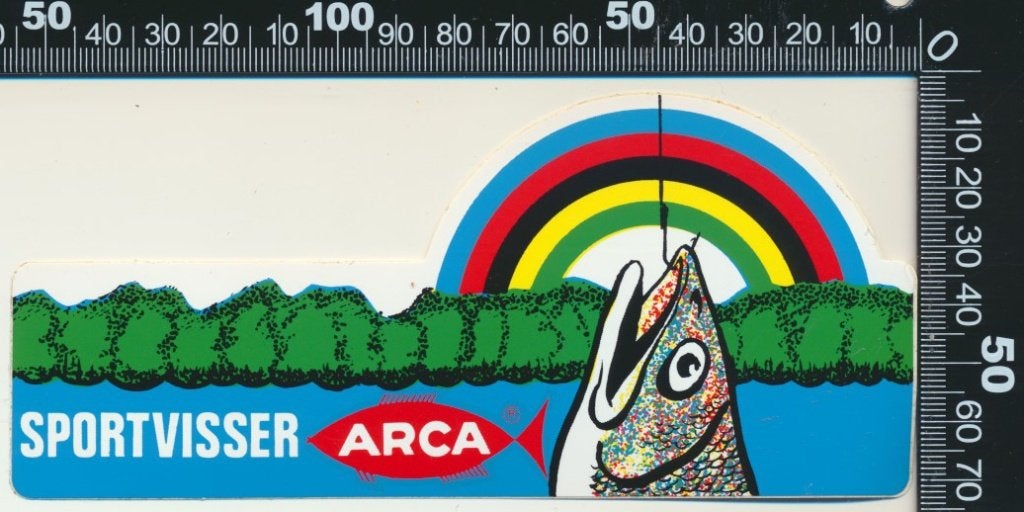 Sticker: Arca - Sportvisser, Ophalen of Verzenden, Zo goed als nieuw, Sport