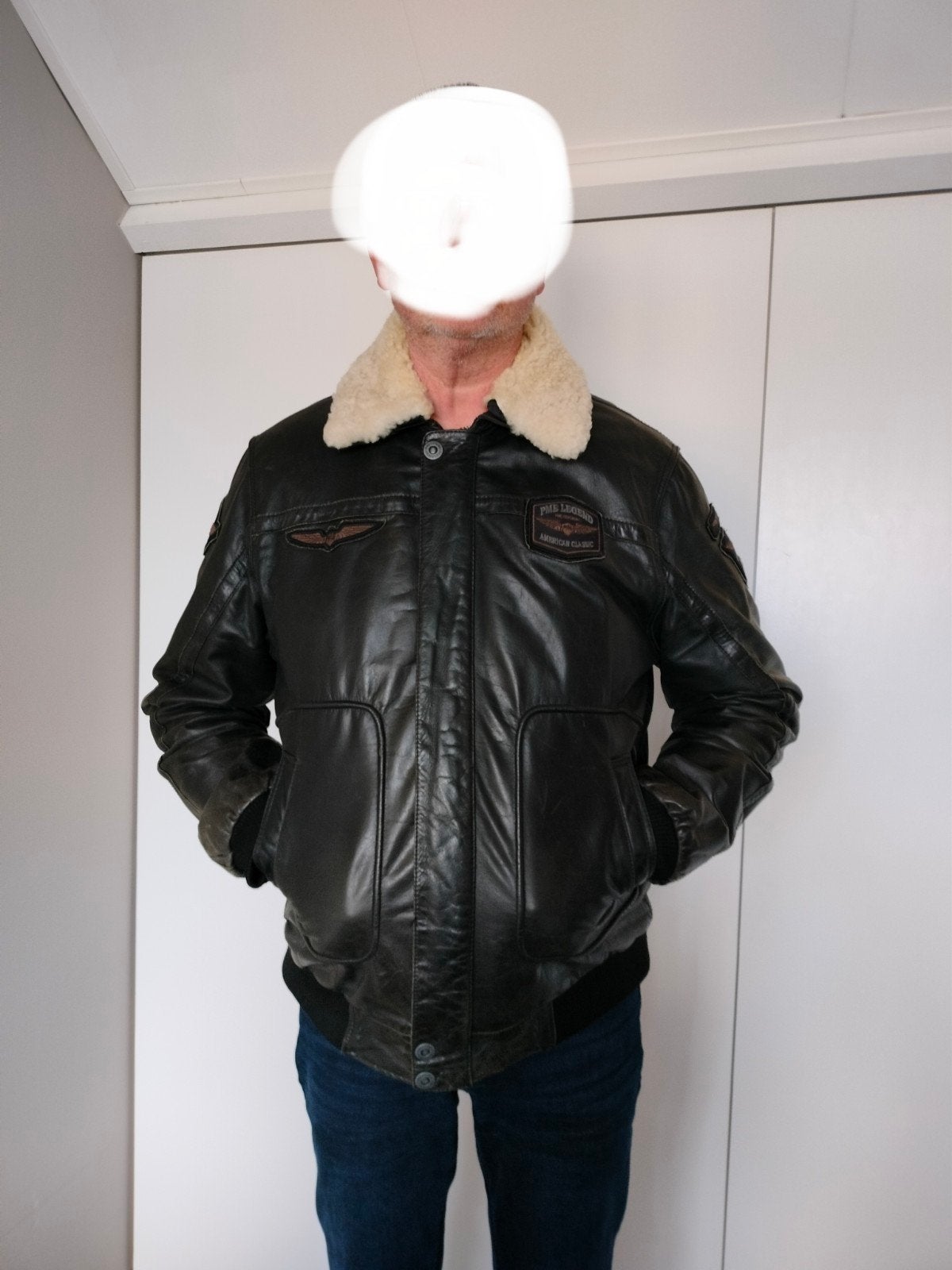 PME Legend Leren Jas met Bontkraag - Zo goed als nieuw, Ophalen, Zo goed als nieuw, Bruin, PME Legend
