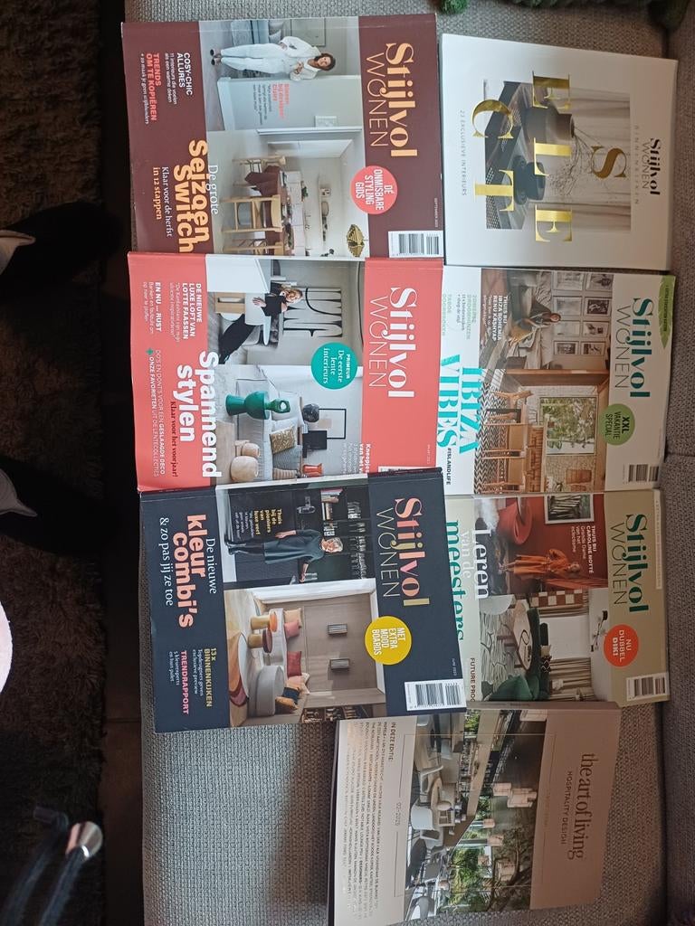 6x tijdschrift stijlvol wonen + extra, Ophalen of Verzenden, Zo goed als nieuw