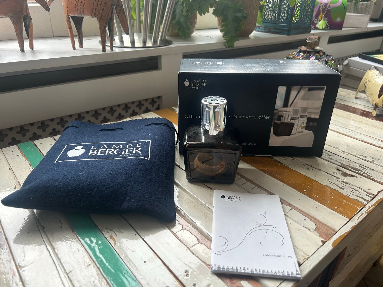 Lamp Berger Paris geurbrander - Discovery doos, Ophalen of Verzenden, Zo goed als nieuw, Zwart, Glas