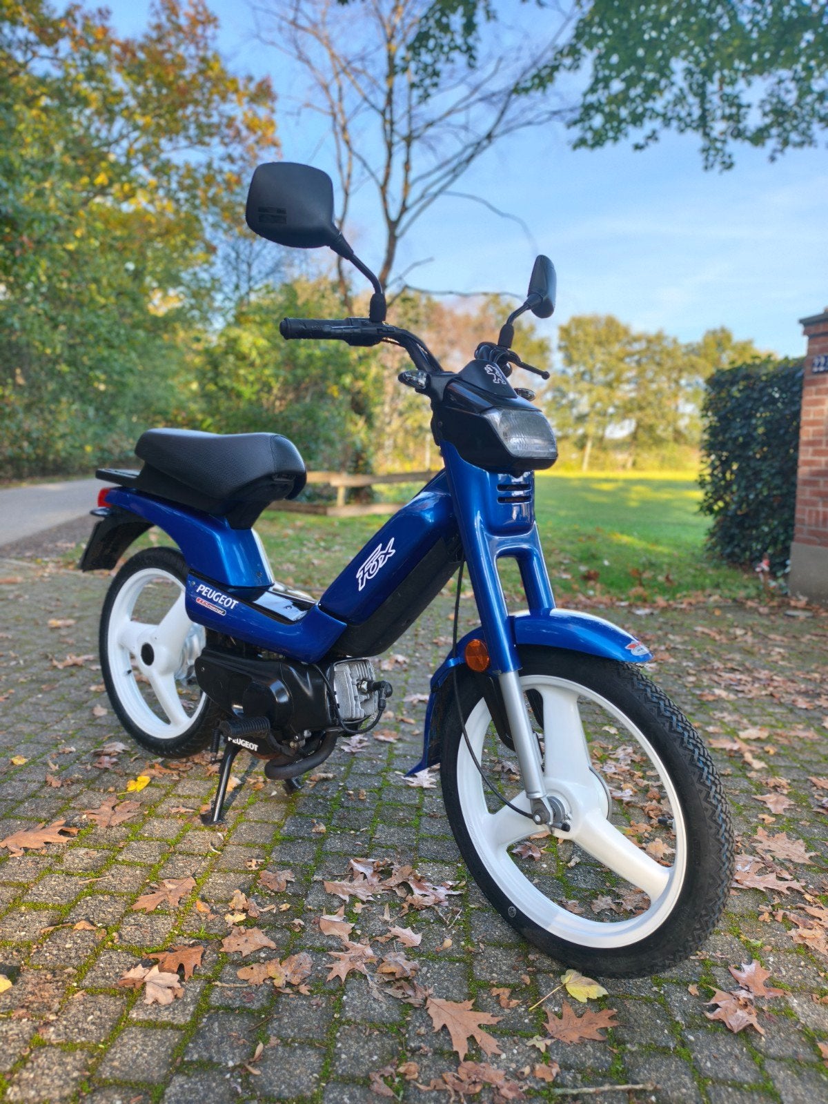 Peugeot Fox Deluxe E-start brommer (2005) - Topstaat, Blauw, Ophalen, Peugeot, 50 cc, Maximaal 25 km/u