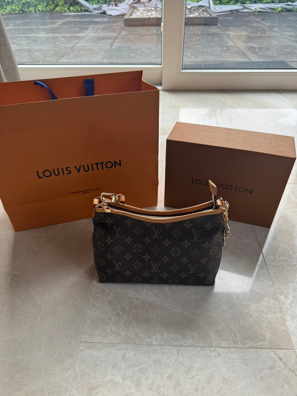 Louis Vuitton Carryall MM Monogram Tas, Ophalen of Verzenden, Zo goed als nieuw, Zwart, Handtas