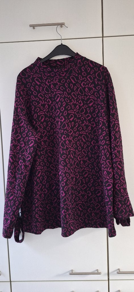 Ulla Popken Trui roze/zwart, Zwart, Trui of Vest, Ulla Popken, Ophalen of Verzenden