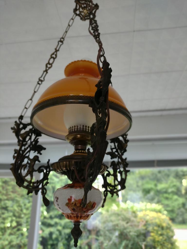 Antieke Hanglamp, Ophalen of Verzenden