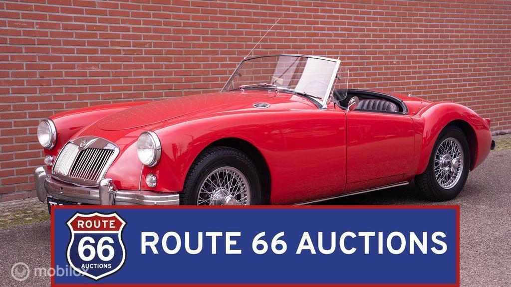MG MGA Cabriolet | 1956 | Route 66 Auctions, Auto's, Oldtimers, Overige carrosserieën, Zwart, Bedrijf, Handgeschakeld