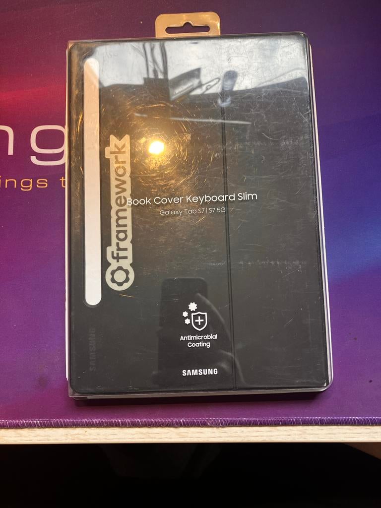Book Cover Keyboard Slim voor Samsung Galaxy Tab S7/S8, Computers en Software, Tablet-hoezen, Ophalen of Verzenden, Nieuw, 11 inch