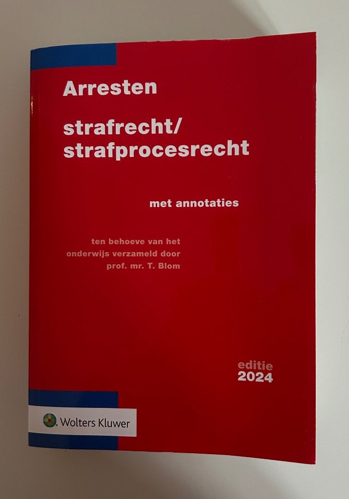 Arresten strafrecht/strafprocesrecht - 2024, Ophalen, Wolters Kluwer, Alpha, WO
