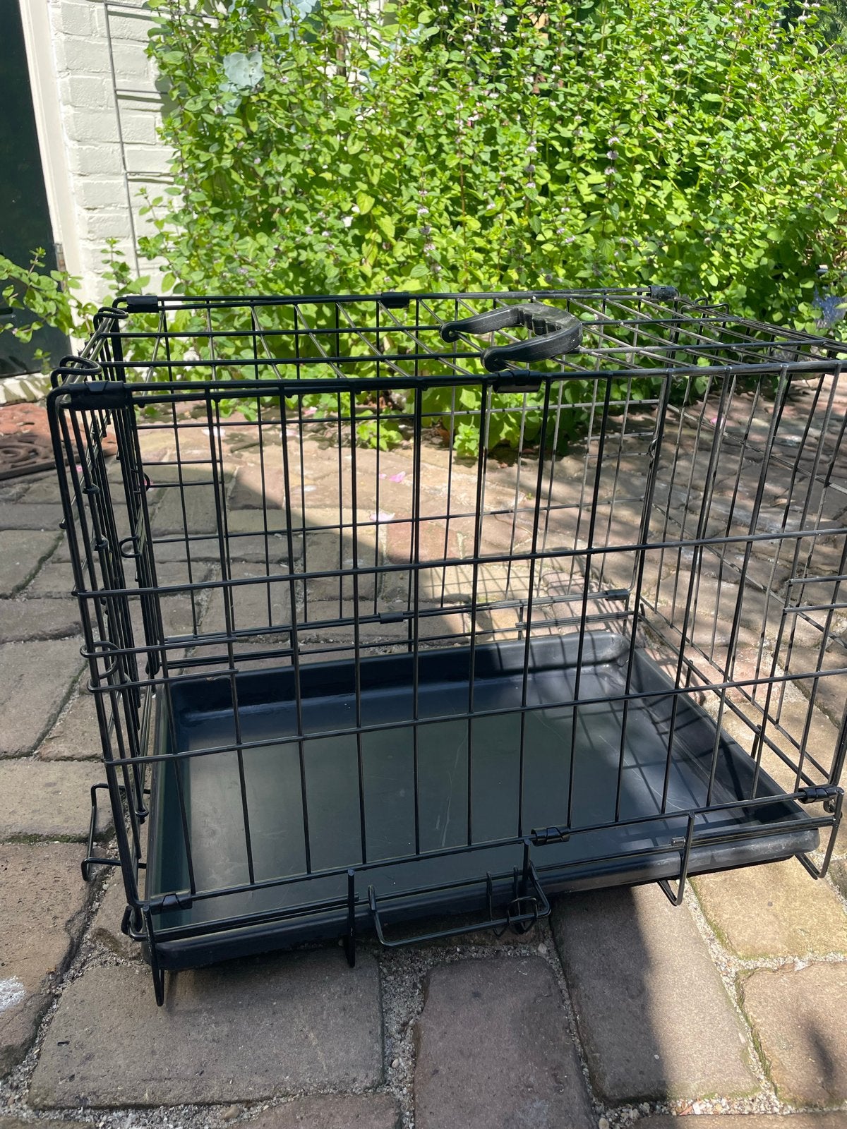 Kleine bench zwart hondenbench, Ophalen of Verzenden, Gebruikt