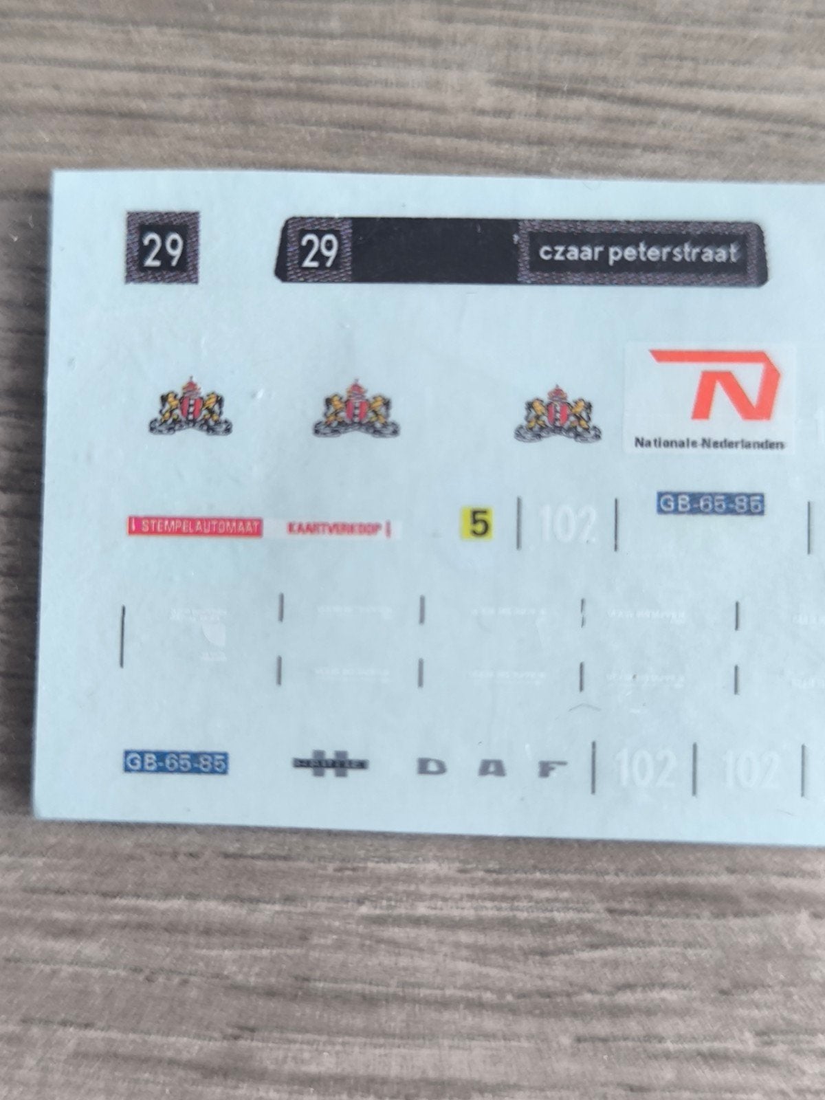 Hb model bus decals voor GVB Amsterdam, Verzenden, Nieuw, Overige typen