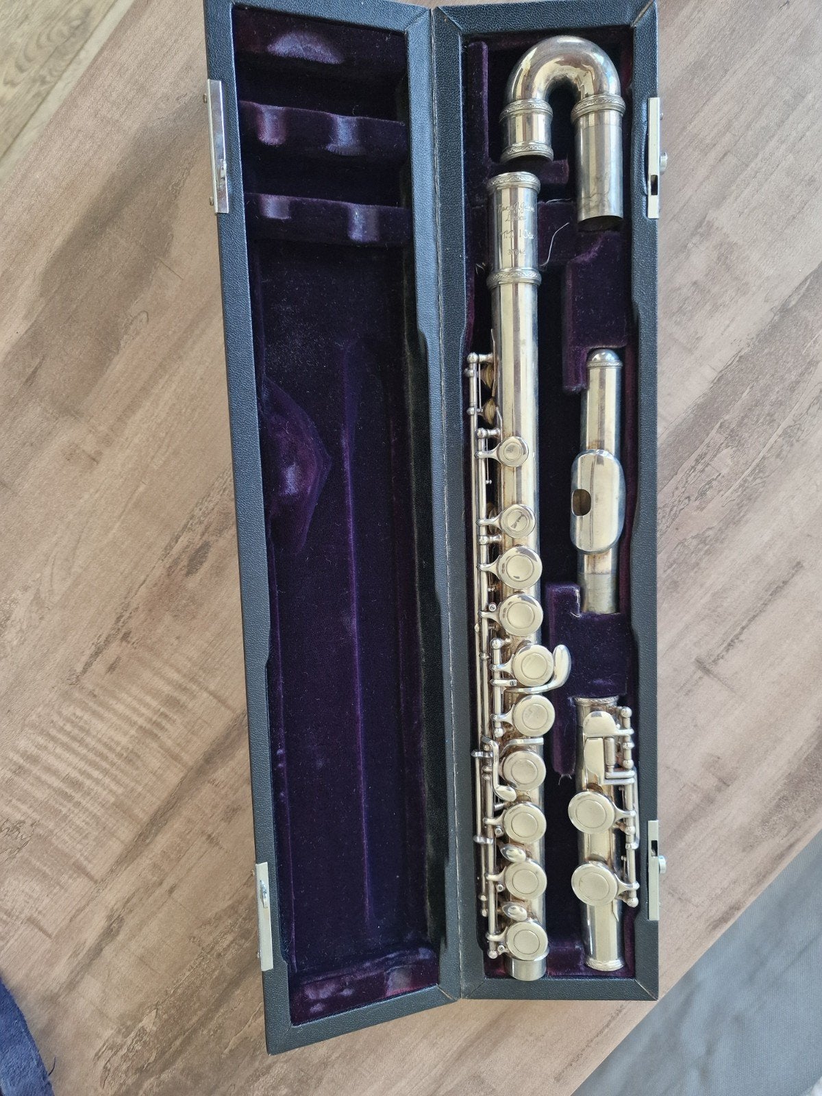 Dwarsfluit met koffer en tas - Hompe Muziek, Ophalen of Verzenden, Gebruikt