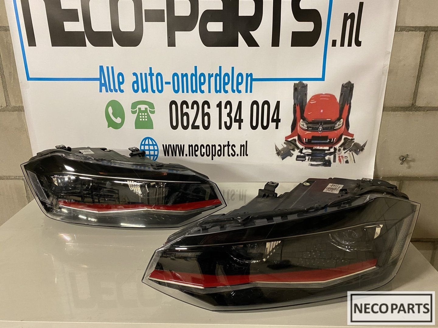 VW POLO 2G GTI VOL LED KOPLAMP 2G1941035G 2G1941036G, Auto-onderdelen, Verlichting, Gebruikt, -, Volkswagen, -