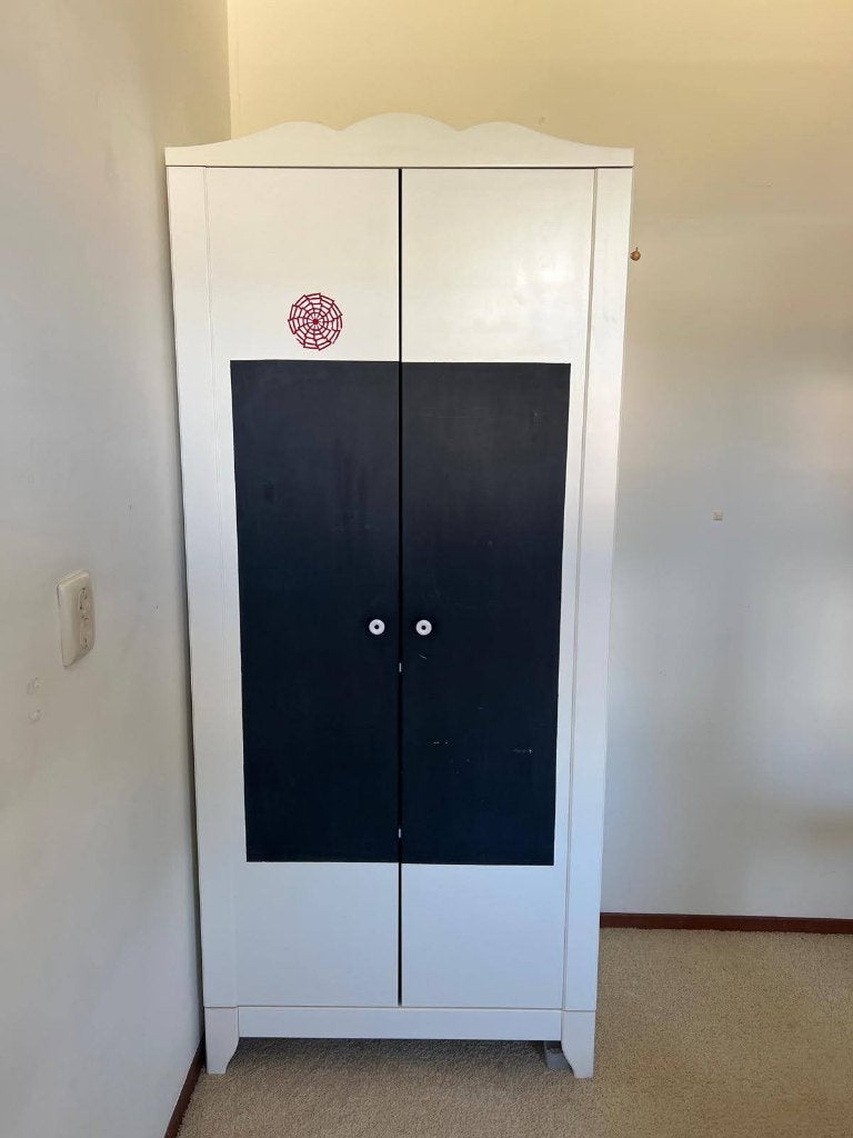IKEA Hensvik kledingkast wit met "schoolbord", Ophalen, Gebruikt, Kast, 50 tot 70 cm
