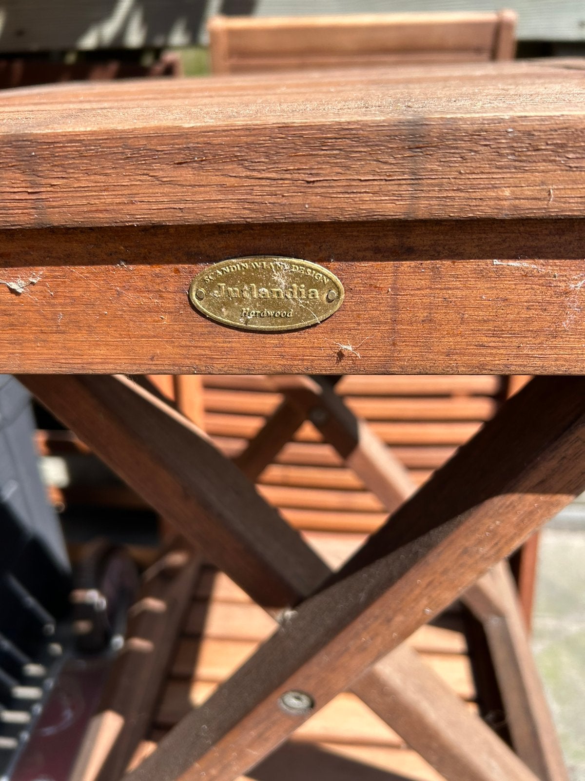 2 x hardhouten tuinset, Tuin en Terras, Tuinsets en Loungesets, Ophalen, Zo goed als nieuw