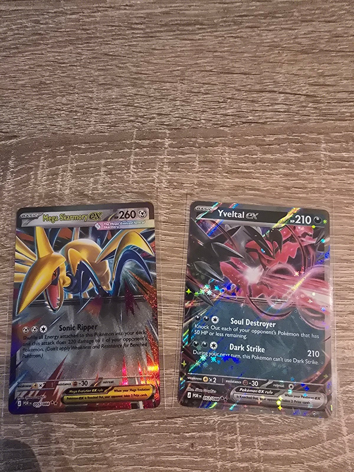 Pokémon EX Kaarten: Mega Skarmory EX en Yveltal EX, Ophalen of Verzenden, Nieuw