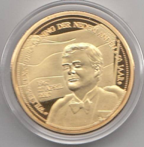 KONING WILLEM ALEXANDER 2017 50 JAAR BIJ JOHN, Verzenden, Overige landen, 2 euro, Goud