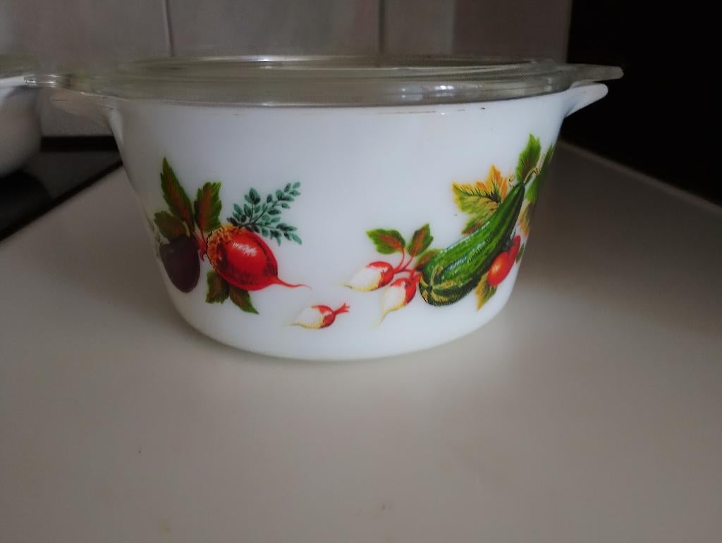 2 vintage ovenschalen, Huis en Inrichting, Keuken | Servies, Gebruikt, Ophalen of Verzenden, Overige stijlen, Glas
