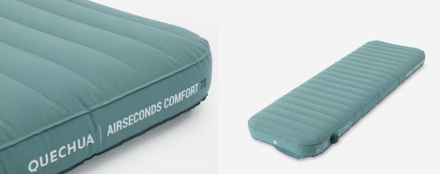 2 stuks QUECHUA Luchtbed Air Seconds Comfort 200 x 70 cm, Caravans en Kamperen, Luchtbedden, Ophalen, Gebruikt, 1-persoons