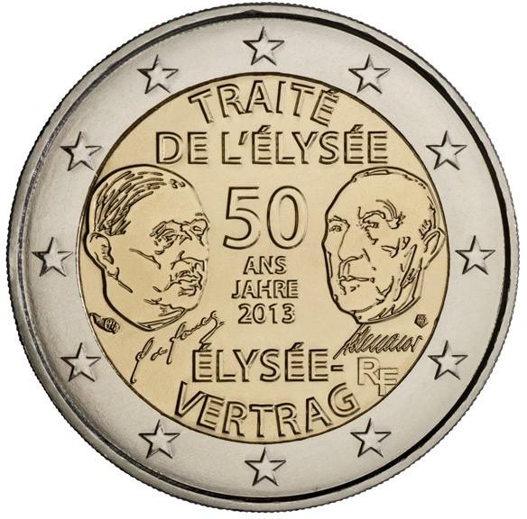 2 euro Frankrijk 2013 - 50 jaar Elysee verdrag (UNC), Postzegels en Munten, Munten | Europa | Euromunten, Ophalen of Verzenden