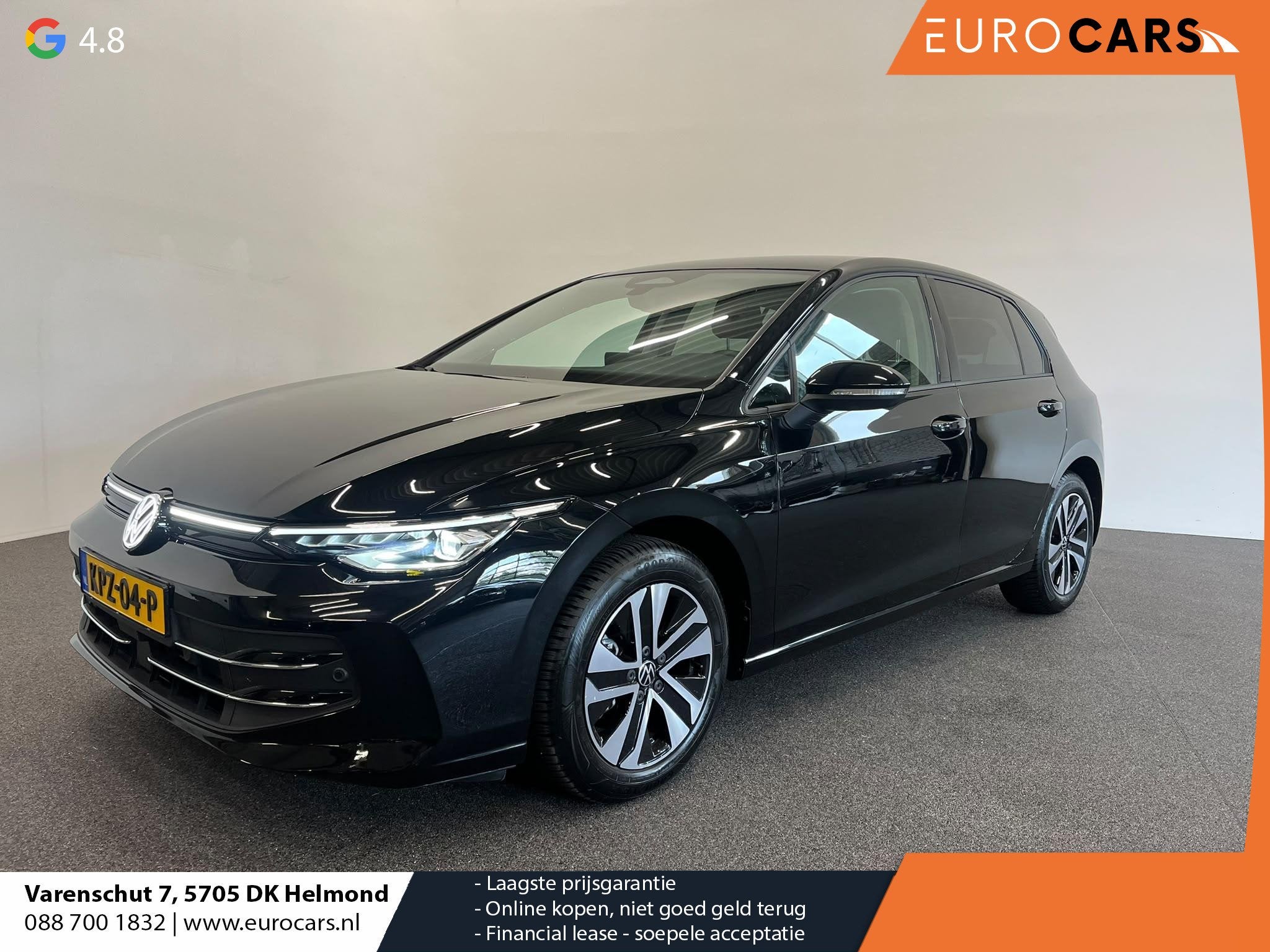 Volkswagen Golf 1.5 eTSI Life Edition DSG-7 Aut. rekhaak Nav, Stof, 4 cilinders, Zwart, Bedrijf