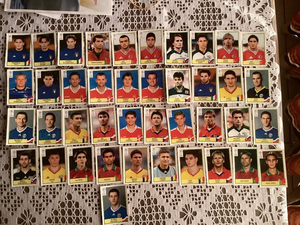 41 stickers Panini Football EURO 2000, Ophalen of Verzenden, Gebruikt, Meerdere stickers