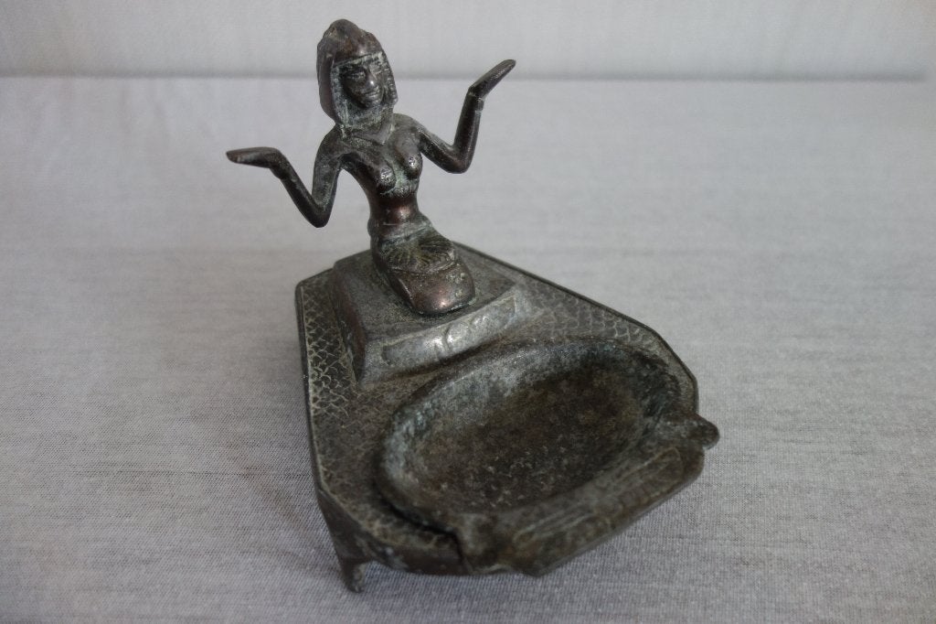 Asbak metaal Egyptisch, Ophalen of Verzenden, Zo goed als nieuw, Asbak