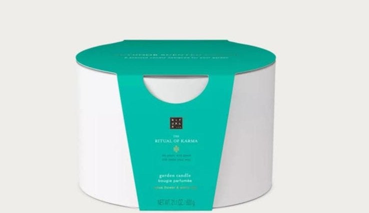 Rituals Karma oudoor scented candle 600 gram  🩵🎁😎 Nieuw!, Ophalen of Verzenden, Nieuw