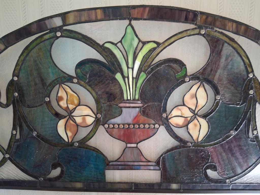 Prachtig glas-in-lood raamdecoratie - Tiffany, Antiek en Kunst, Ophalen