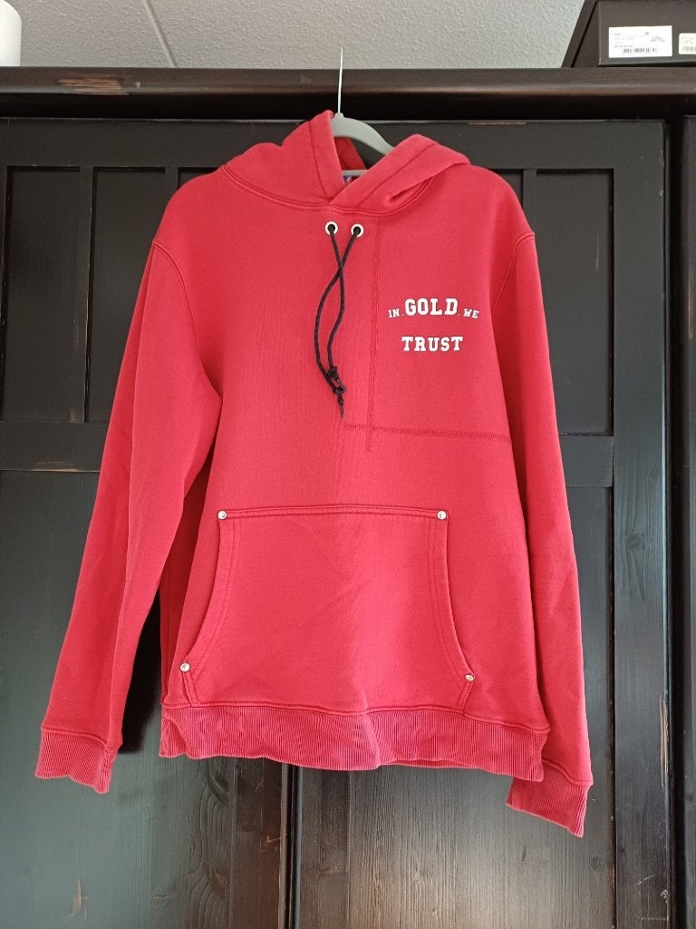 Hoody rood maat L, Kleding | Heren, Ophalen of Verzenden, Gedragen, Rood, In Gold We Trust