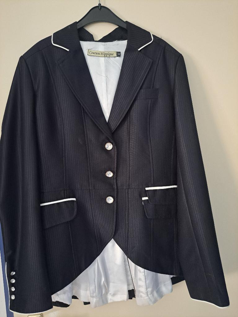 Wedstrijd jasje donker blauw, Dieren en Toebehoren, Paardrijkleding, Ophalen, Gebruikt, Dressuur, Dames