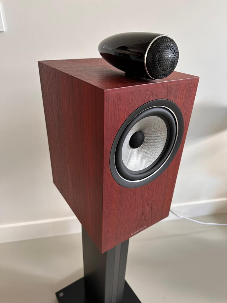 Bowers & Wilkins 705 S2 rosenut incl. FS-700 S2 standaards, Ophalen, Zo goed als nieuw, Bowers & Wilkins (B&W), 120 watt of meer