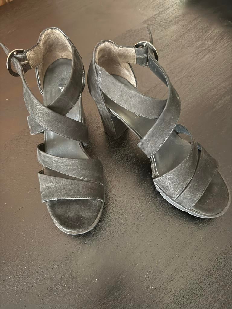 Paul Green zwarte sandalen met hoge hak mt 39, Kleding | Dames, Schoenen, Zwart, Ophalen of Verzenden, Zo goed als nieuw, Schoenen met hoge hakken