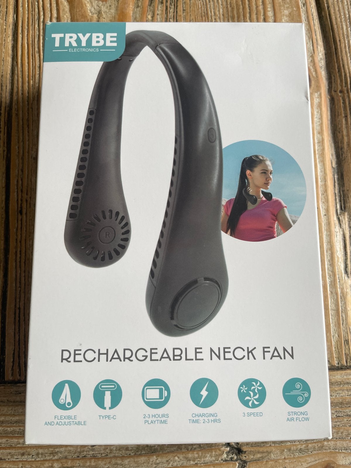 Trybe Electronics Oplaadbare Nekventilator - Zwart, Ophalen, Zo goed als nieuw, Overige