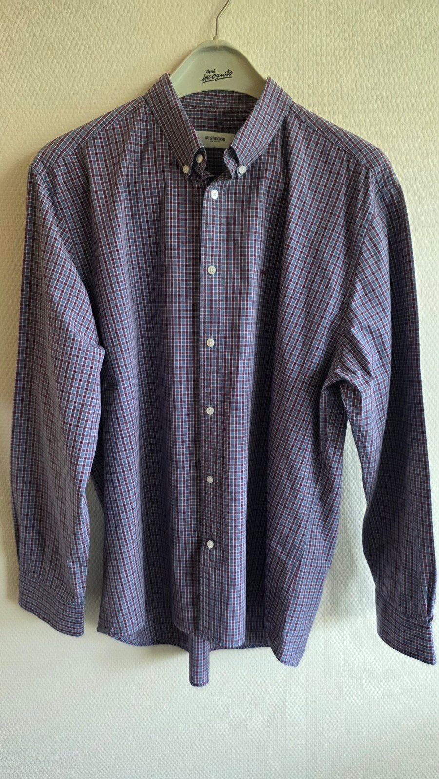 McGregor Overhemd Maat XL Geruit Blauw/Rood, Kleding | Heren, Ophalen of Verzenden, Gedragen, Halswijdte 43/44 (XL), McGregor
