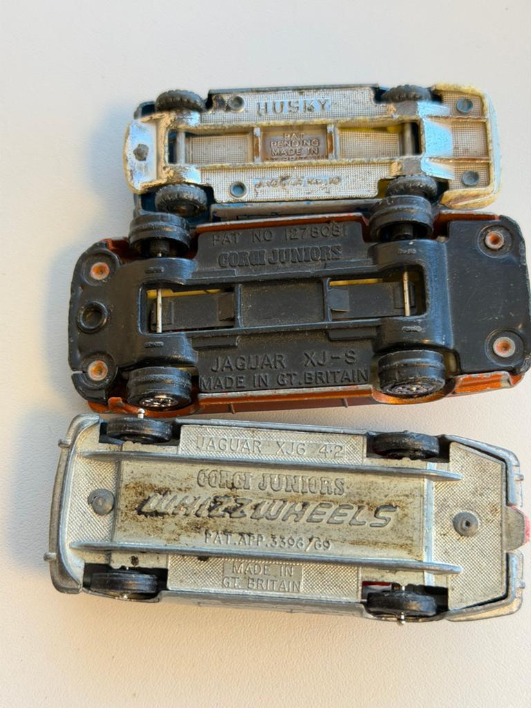 Vintage Corgi Juniors Jaguar Auto’s 3x husky whizzwheels, Auto, Ophalen of Verzenden, Zo goed als nieuw, H