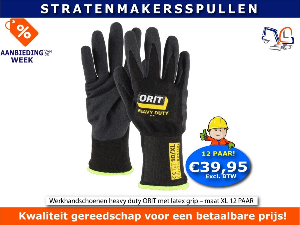 Werkhandschoenen ORIT heavy duty maat XL – 12 PAAR, Ophalen of Verzenden, Nieuw, Overige soorten