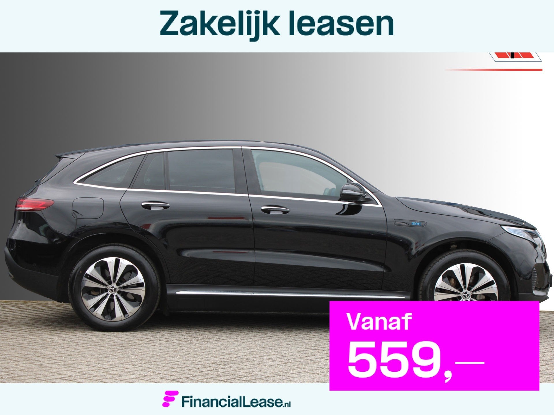 Mercedes-Benz EQC 400 4MATIC 80 kWh (SOH 97,21%) LEDER KEY-L, Automaat, Zwart, 2395 kg, Zwart