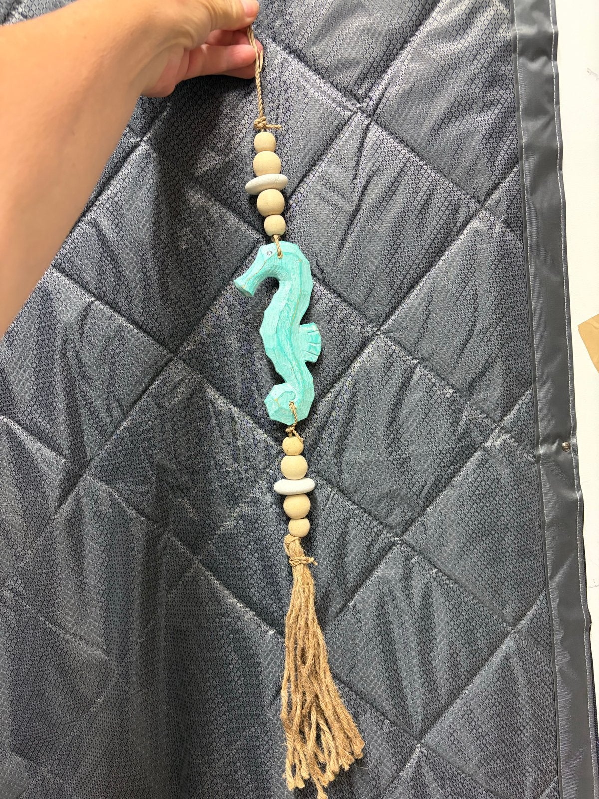 Decoratieve Zeepaard Hanger - Boho Stijl, Hout, Meerkleurig, Boho, Ophalen of Verzenden