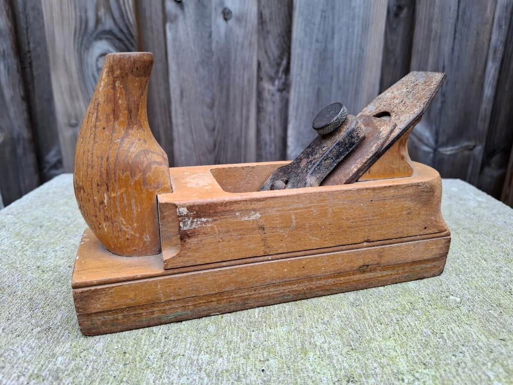 ANTIEKE "HANDRASP" met houten vliegtuig HOORN, jaren 20/30, Antiek en Kunst, Antiek | Gereedschap en Instrumenten, Ophalen of Verzenden