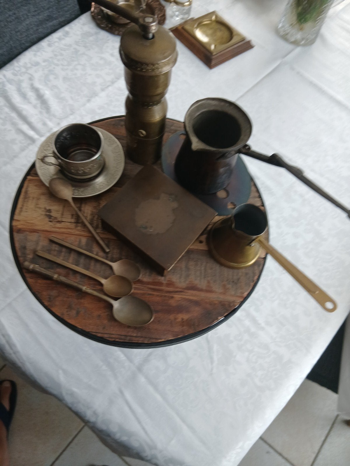 Antieke koperen en (bronzen) voorwerpen, diverse set, Ophalen of Verzenden, Koper