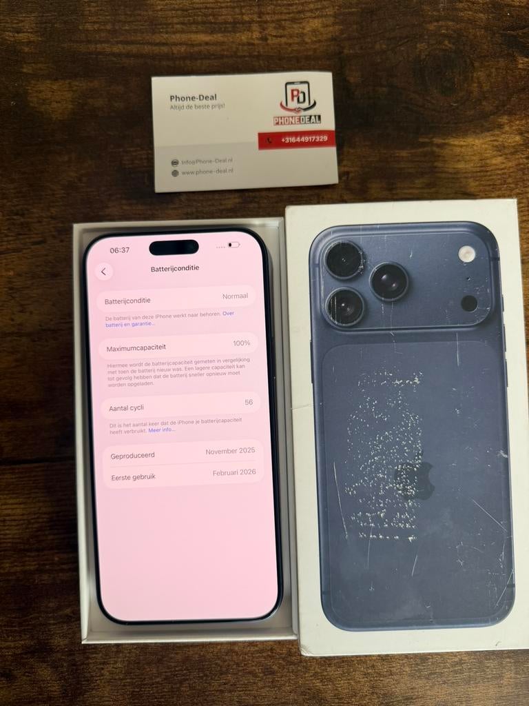 iPhone 17 pro max 256 gb factuur + Garantie, 256 GB, Apple, Apple, Zwart