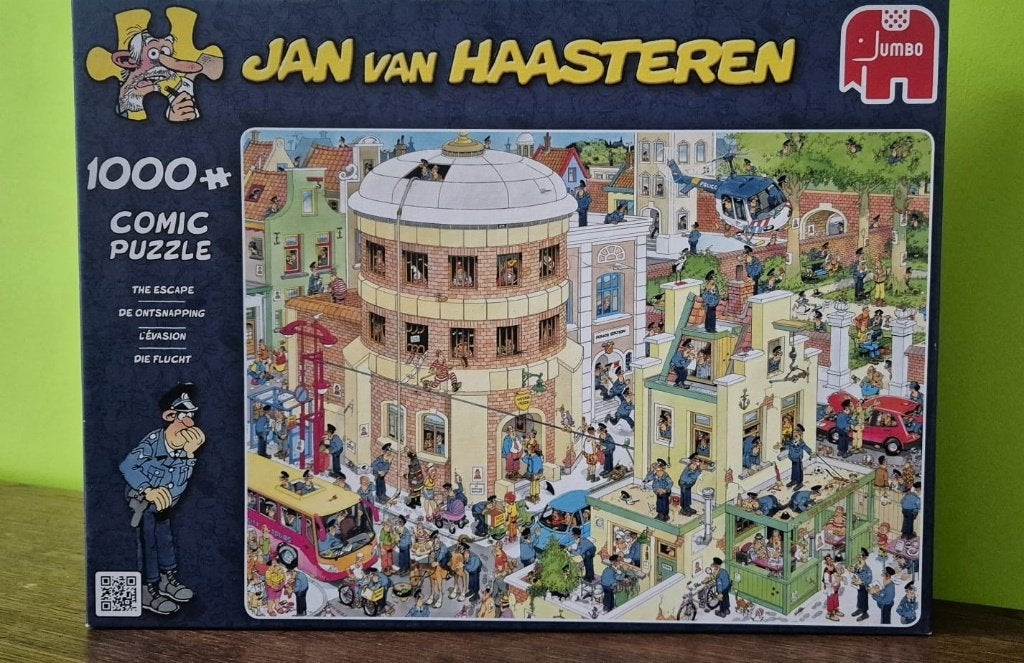 Jan van Haasteren - De ontsnapping (1000), Hobby en Vrije tijd, Ophalen, 500 t/m 1500 stukjes, Gebruikt, Legpuzzel